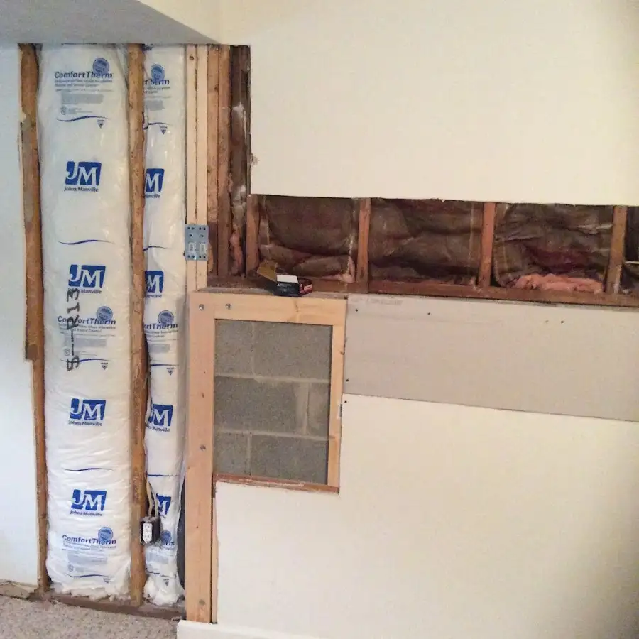 Wall insulation replacement during Contents Cleaning & Restoration in Niles